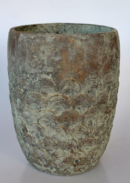 Large Distressed Patterned Pot